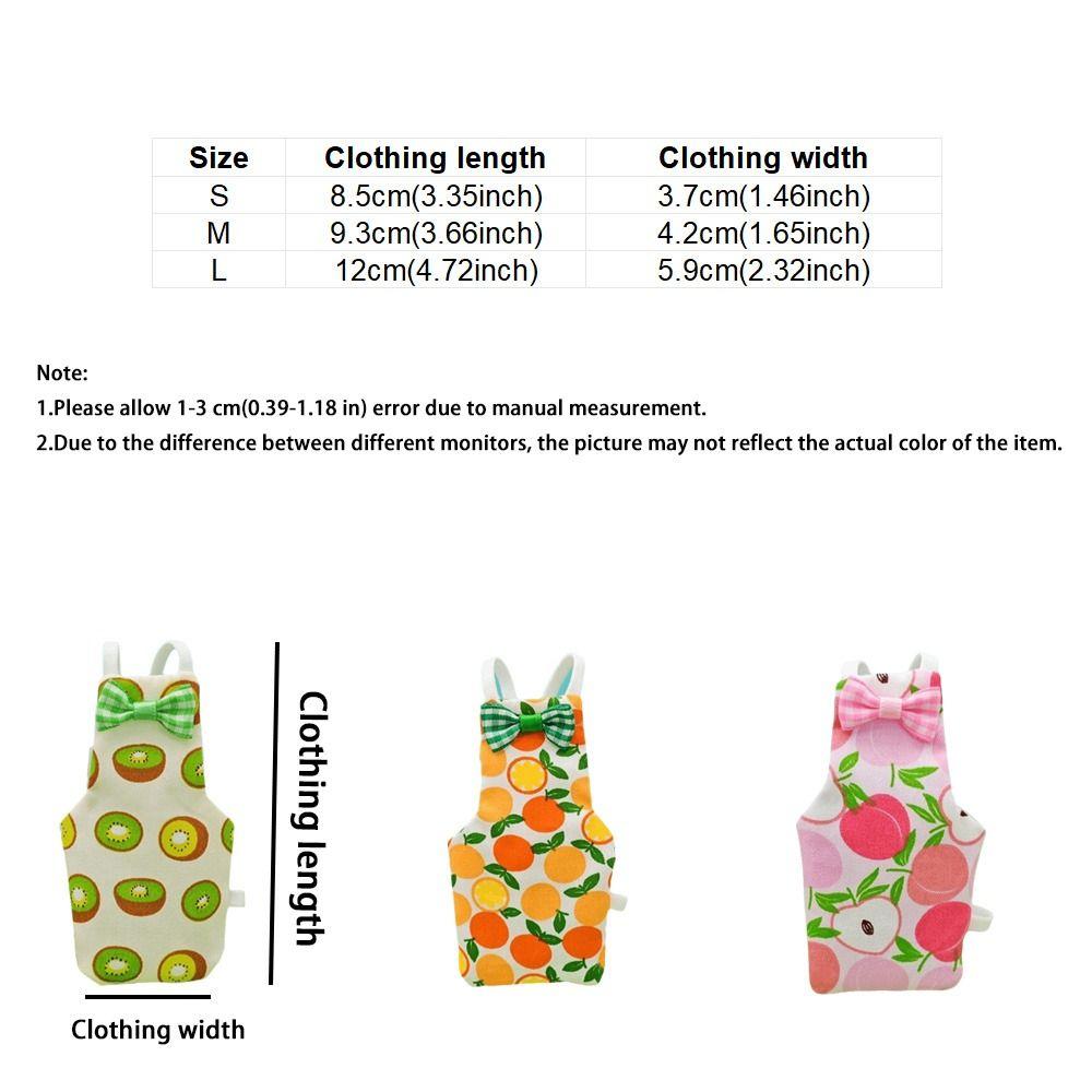 Adjustable Pet Parrot Diaper Fruit Pattern with Bowtie Bird Nappy Soft Fabric Breathable Bird Flight Suits for Cockatiel Pigeons
