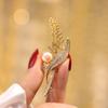 Spilla Elegante Spiga di Grano Bo Xin Yun - Spilla Decorativa Stile Coreano per Cappotto Regalo