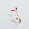 Instant Wealth Leather Keychain with Cartoon Pony Pendant for Couples – Trendy Bag and Car Accessory