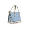 Coach Mollie Series Classic Canvas And Leather Tote Bag Shopping Bag Handheld Crossbody Bag 25 Women tote Blue White CA142-IMUDY