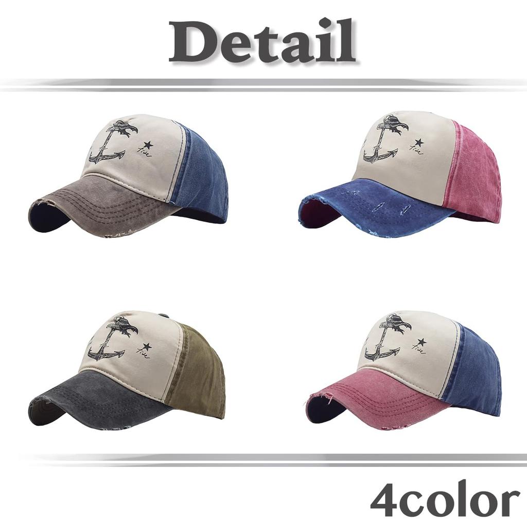 Baseball CZA443 [White Fang] Hat, Cap, Cap, Embroidered, Breathable, Sports, Adjustable, Outdoor, Stylish, Men's, Women's, (Navy)