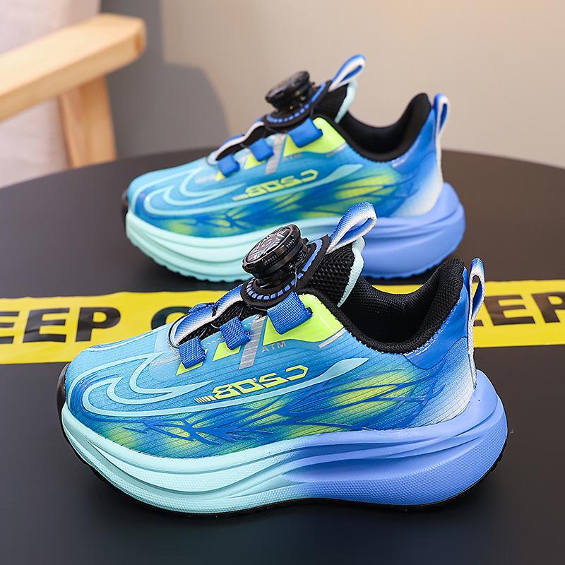 Boys' Mesh Dial Running Shoes - 2025 Spring New Arrival, Casual Sports Sneakers for Middle and Big Kids