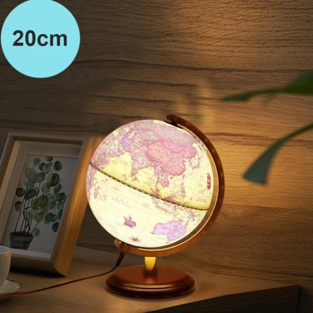 20/25/32cm retro LED mapa světa, zeměkoule, 360stupňová otočná mapa světa, v angličtině a čínštině, stolní dekorace, stolní lampa