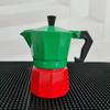 Grün&Rot Kaffeekanne Achteckige Kaffeemaschine Haushalts-Moka-Kanne Herdplatte
