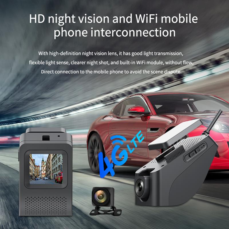 HD Mini DashCam Car DVR 4G WIFI GPS 1080P APP Live Night Vision G-sensor 2Way 24Hours Parking Monitor Video Recording