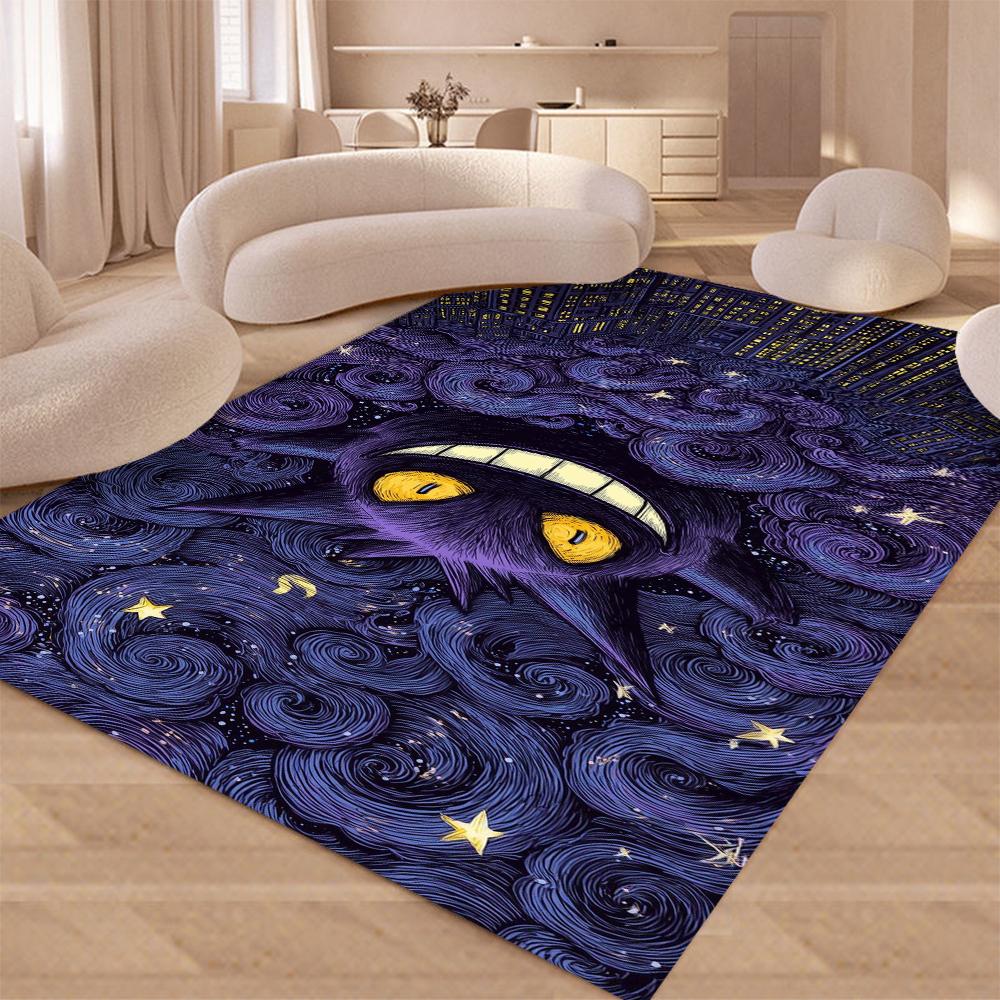 

Gengar Pokemon Cartoon 3D Rug for Bedroom Living Room Kids Floor Mat Home Decor Sofa Carpet 50X80CM