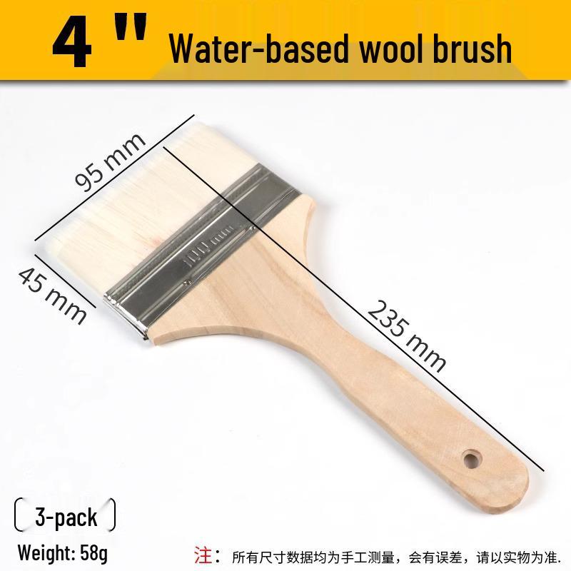 Traceless Soft Lamb Wool and Bristle Brush for Baking, Paint Coating, and Barbecue