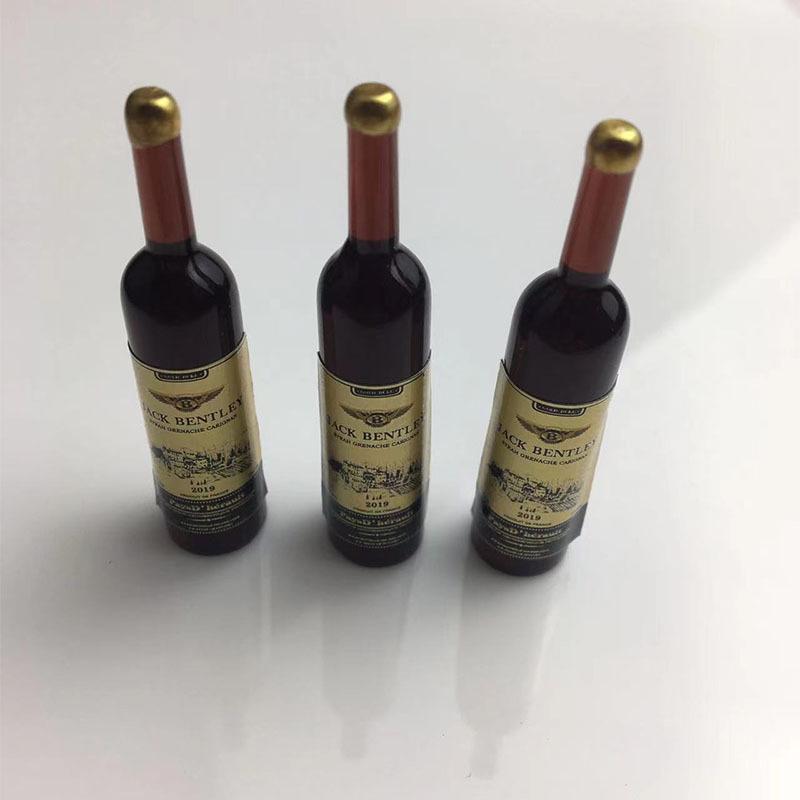 Μινιατούρες Ρητίνης Μοντέλα Μπουκαλιών Κόκκινου Κρασιού για Κοσμήματα και Μικροτοπία