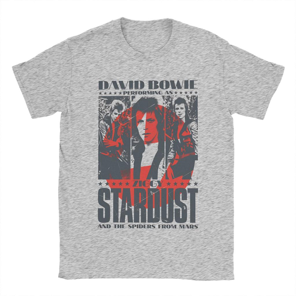 Unisex DAVID BOWIE ZIGGY STARDUST T Shirt Pure Cotton Tops Vintage Short Sleeve Crewneck Tee Shirt Summer TShirt