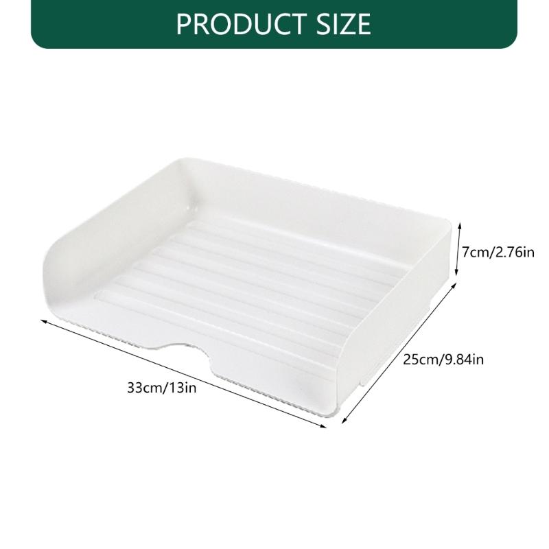Multipurpose Paper Letter Tray Desktop Document Organiser Storage Container Stacking File Letter Tray for School Office