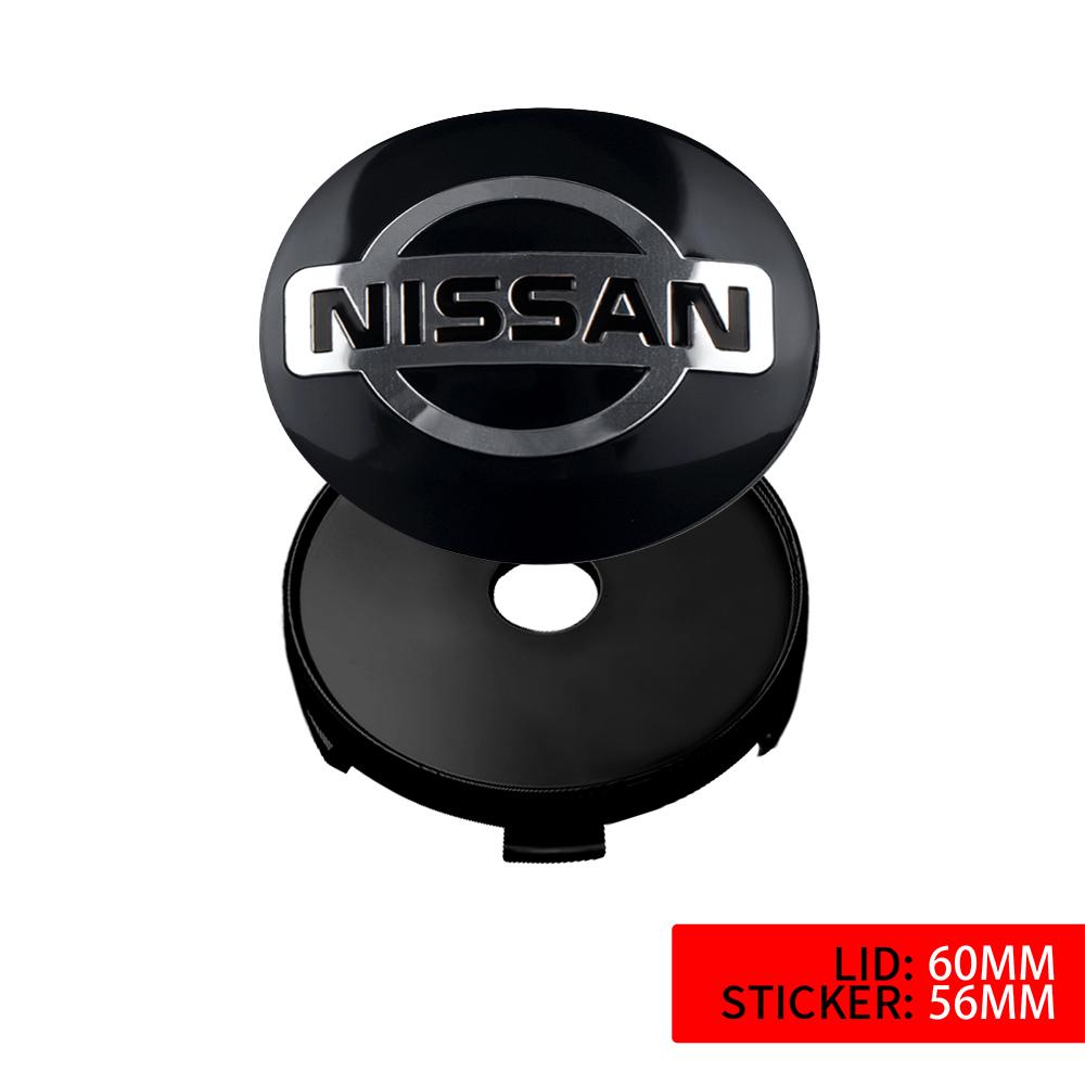 4Pcs 56 60MM Car Emblem Wheel Hub Caps Stickers Hubcap Badge Decals For Nissan Nismo X-trail Almera Tiida Patrol Teana J32 GTR