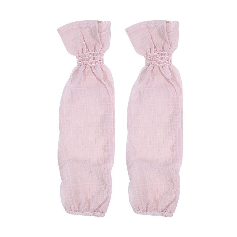 Summer Women's Ice Silk Sun Protection Arm Sleeves Elegant Pleated Bubble  Anti-UV Gloves Cooling Sleeves for Outdoor Driving Cycling