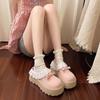 Princess Romantic Lace Slippers Women's Spring Summer Small Man Height Versatile One Pedal Bag Head Slippers