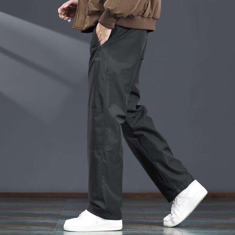 Men's Loose Straight Fit Water-Repellent Softshell Outdoor Pants