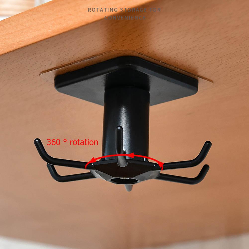 360° Rotating Storage Hook 6-claw Wall Mounted Hanger Kitchen Gadgets Bath Hook 360° Rotating Storage Hook 6-claw Wall Mounted Hanger Kitchen Gadgets Bath Hook