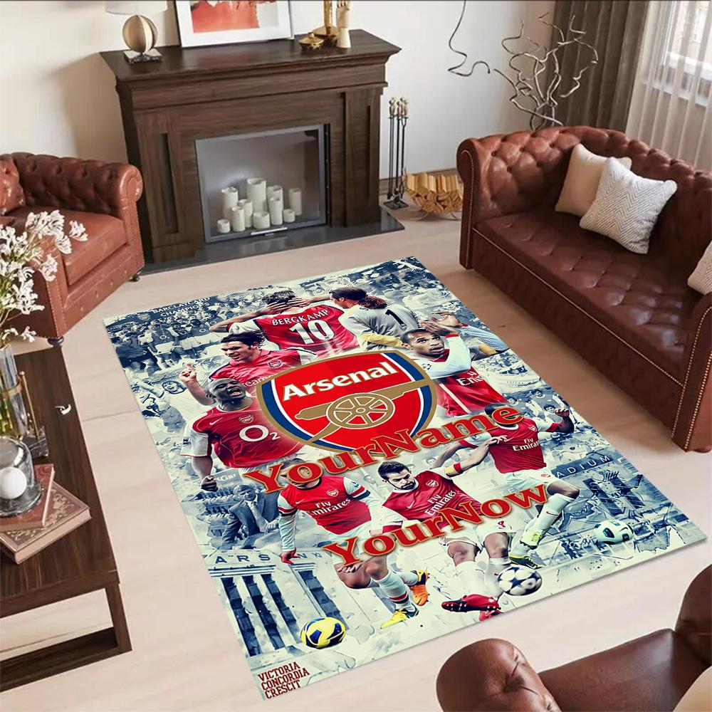 Arsenal Customized Name Floor Mat Design for Entryway Balcony Kitchen Study room Antislip Carpet Anime Office Decor