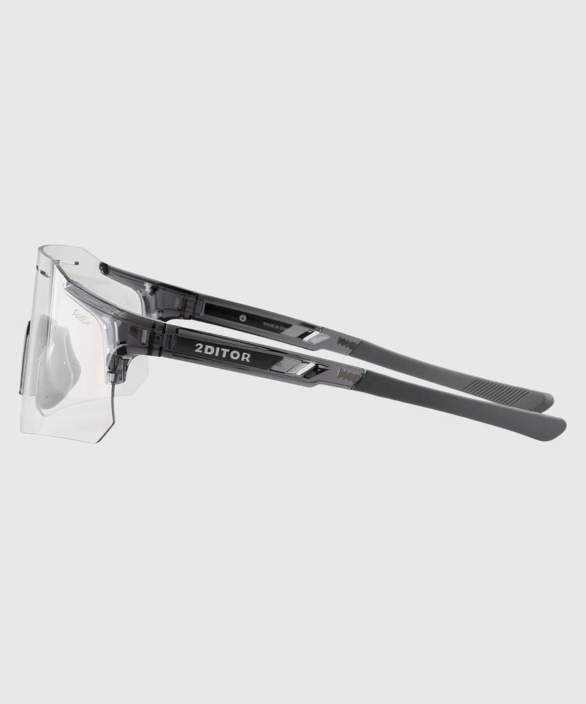 Tuditeo Nus Goggles Uv Protection Athletic Sunglasses C9 Photochromic Violet/Clear Frame Gray