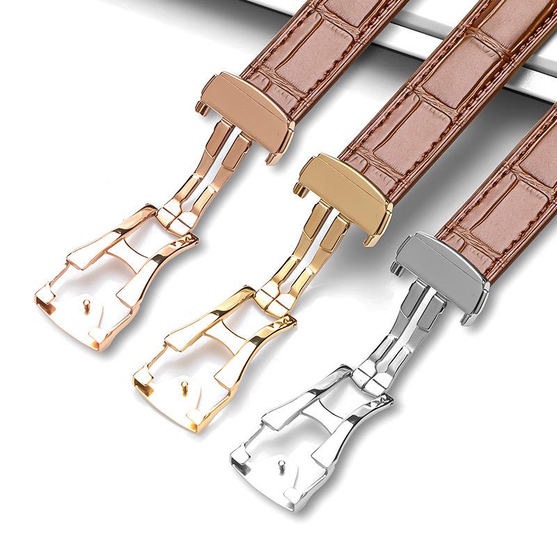 Omega Seamaster Genuine Leather & Bamboo Butterfly Strap - Men's & Women's Cowhide 20mm.