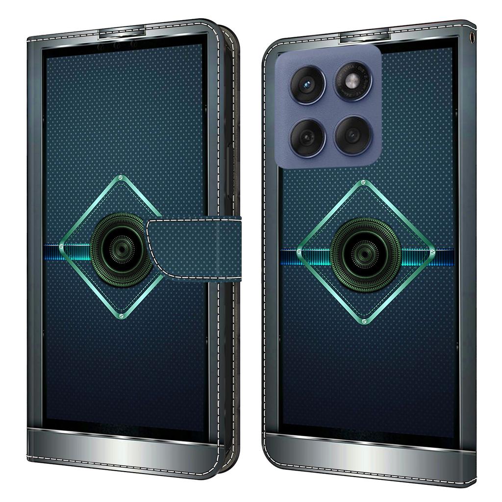 Pro Motorola Edge 60 Fusion 5G/Edge 60 5G Pouzdro Peněženka Stojan Vzorový Tisk PU Kůže Vyklápěcí Kryt na Telefon