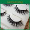 Luxurious 3 Pairs Black 100% Real Mink False Eyelashes With Natural Cross Style