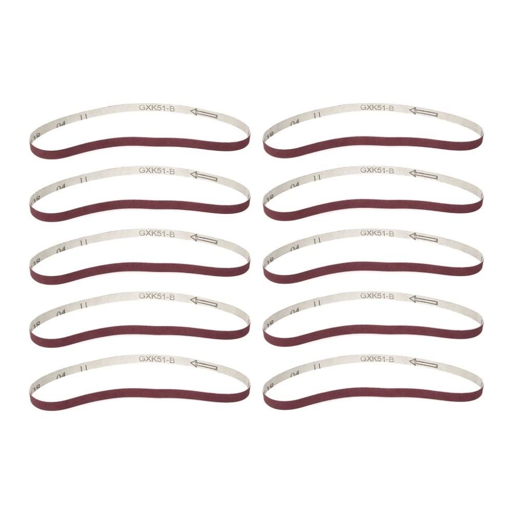 10pcs 3/8 X 21 Inch Sanding Belt 533 X 9mm Abrasive Band Strap Sandpaper Belt  For Belt Sander