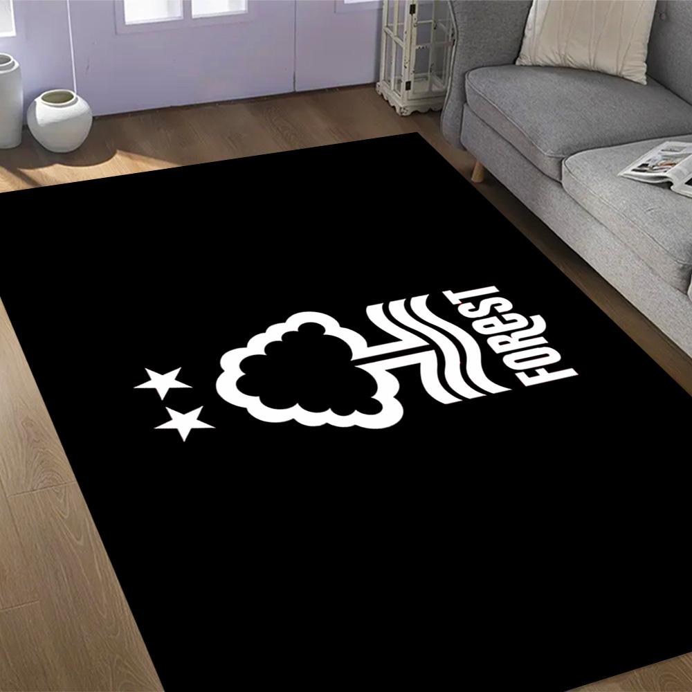 Red Tree Forest Logo Themed Anti-Slip Rugs - Polyester Home Decor, Suitable for Bedrooms, Living Rooms, Doorways, Studios, and Decorations