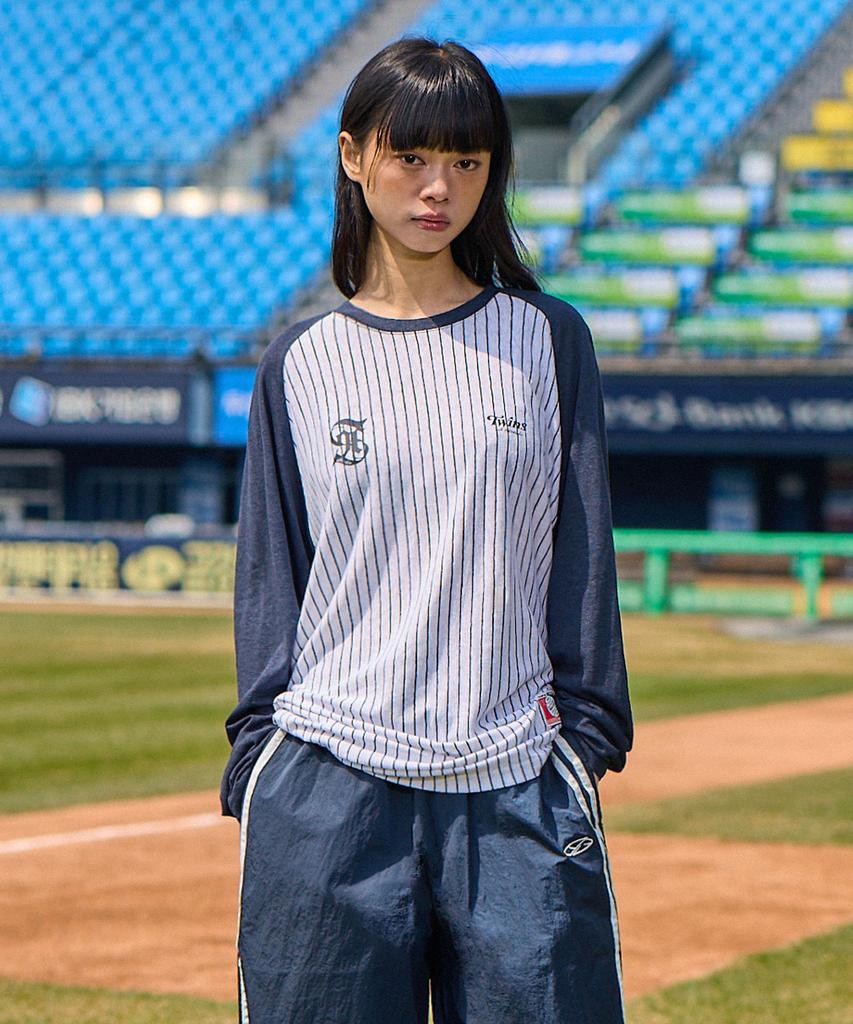 1993STUDIO [Lg Twins X 1993 Studio] Raglan Color Block Long Sleeve_Navy