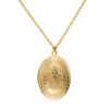 A romantic vintage oval carved photo frame pendant necklace openable photo box necklace suitable for women men wedding jewelry