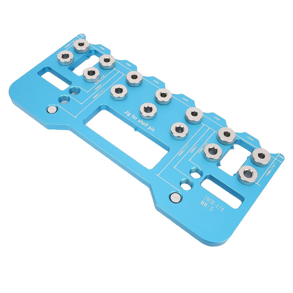 Shelf Pin Drilling Jig 64 128 192mm Handle Hole Spacing Aluminum Alloy Adjustable Cabinet Handle Install Template for