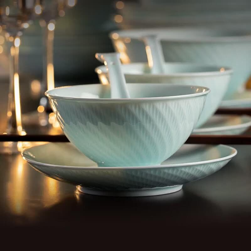 Aowei Jingdezhen Celadon Ceramic Dinnerware Set