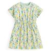 New Summer Floral Dress for Girls, Bamboo Jersey Cotton Dress, Pure Cotton Thin Short-Sleeve Dress for Girls, Export