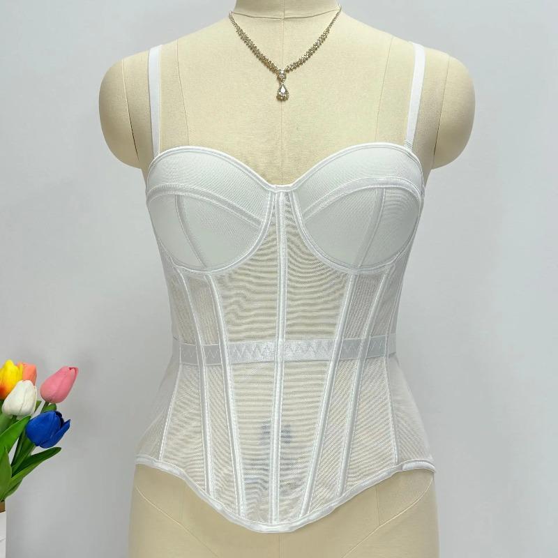 Netz Sexy Taillierte Dame Elegant Formgebend Damen Bustier Mädchen Schlank Abendmode Crops Dame Kurzer Body Shaper