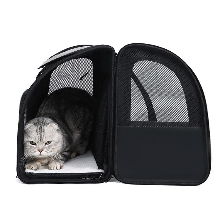 Portable Expandable Cat Carrier: Breathable, Foldable, Large Capacity for Cross-Border E-commerce