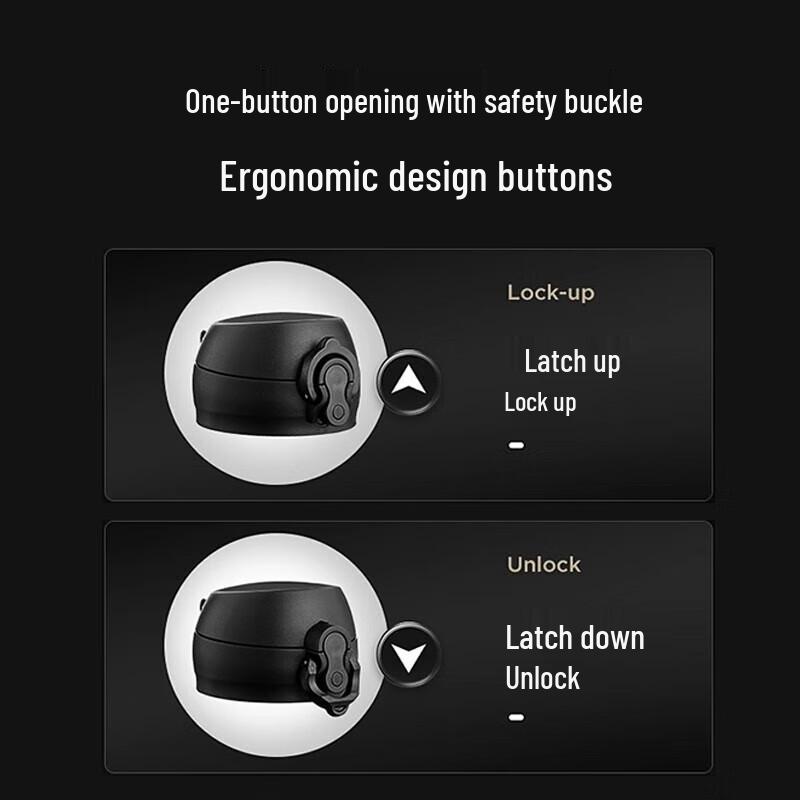 

Shangheng 500ml Black Pop-up Lid Thermos Bottle