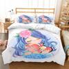 Mermaid Bedding 3D Girl Princess Room Duvet Cover Pillowcase 2/3pcs Single/double Bed Full-size Home Textile Girl Woman Gift