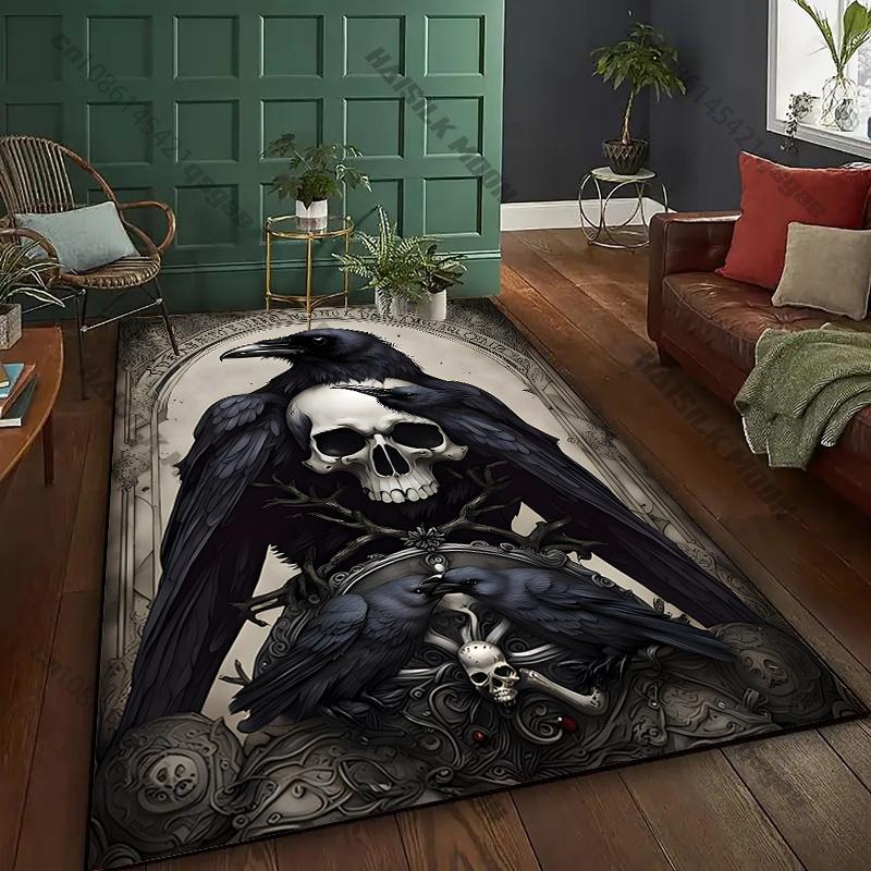 

3D Skeleton Crew Printed Carpet Bedroom Living Room Sofa Study Large Area Non-Slip Rug Gift Floor Mat for Son Husband Multi-Size 40x60cm (16x24in)