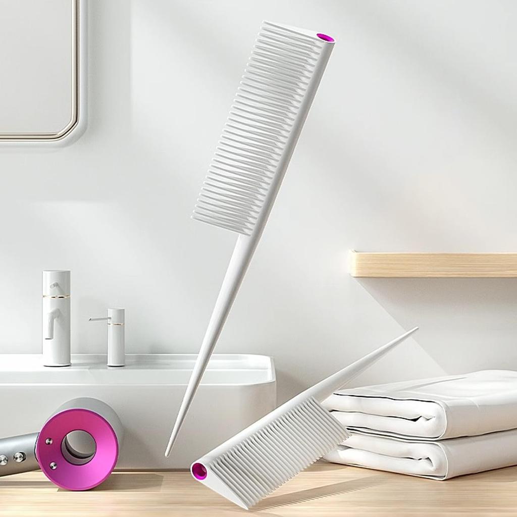 Rikomi Ring Tail Bangs Smooth Comb, Women's Comb, Comb, Hairdresser's Comb, Hair, White, Comb-S2