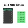 Scocca Power Bank L5 Staccabile Senza Saldatura Display Digitale LED Custodia Caricabatterie Portatile 5x18650 per Smartphone