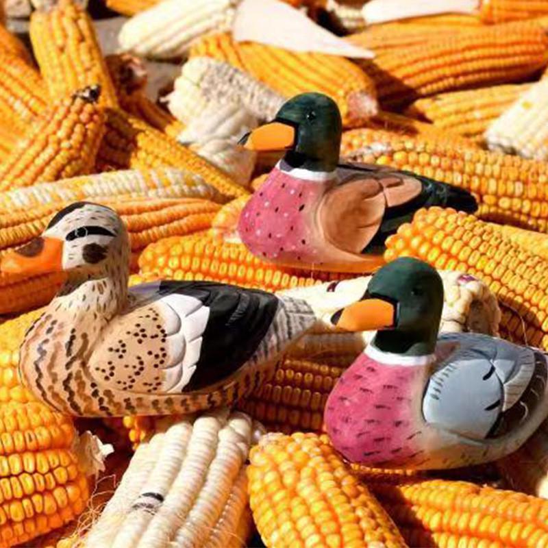 Wooden Handcrafted Duck Figurine For Home Office And Garden Decor