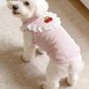Breathable Puppy T-Shirt Ruffled Collar Dog Short Sleeve Sweet Style Dog Lace Vest  Four Seasons