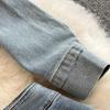 Mode Anzug Damen Jeansjacke Kurz Koreanische Slim Jacke Oberteil Zweiteiliges Set Hohe Taille Hüftumspielender Rock Frühling