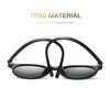 aoron Modische Sonnenbrille mit runden Gläsern und polarisiertem TR90-Rahmen, UV400-Schutz, Blendschutz für Männer und Frauen