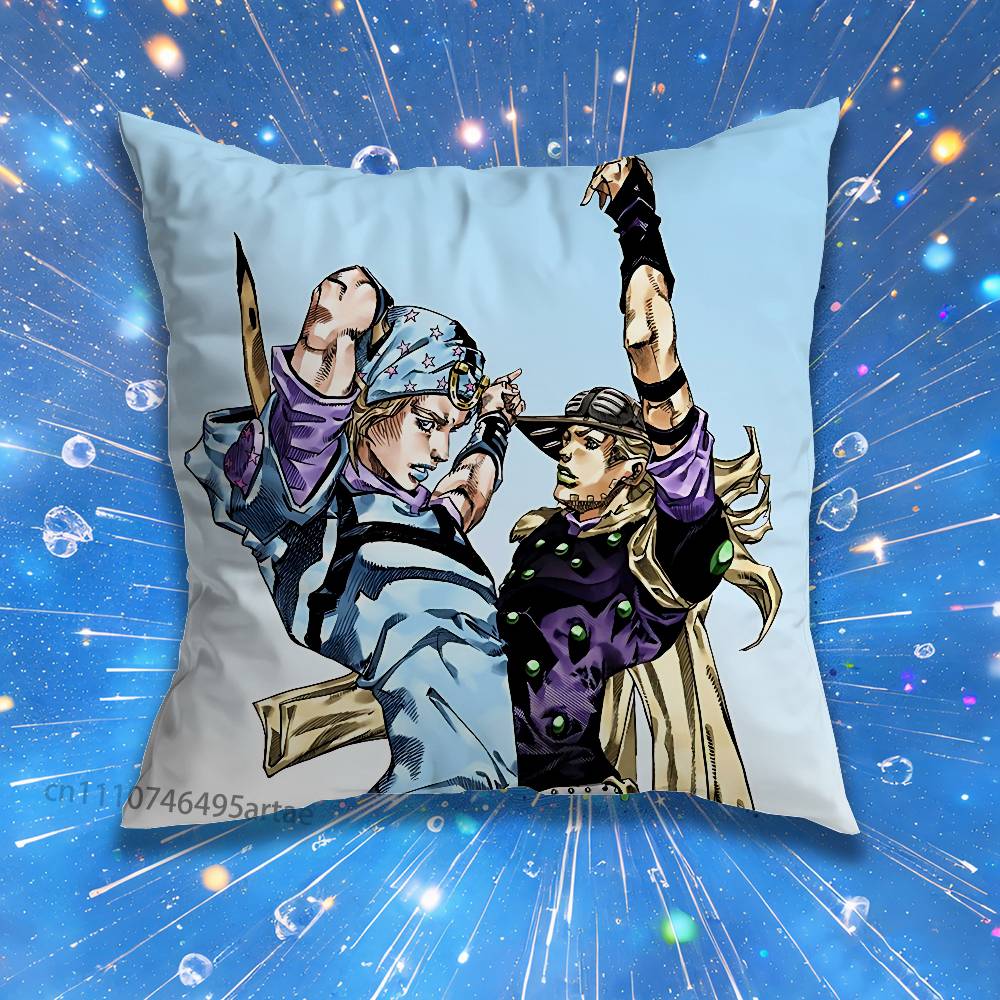 Johnny Joestar J-Jojo Pillow Case For Home Bedroom Car Office Decoration Living Room Sofa Cushion Cover Suitable