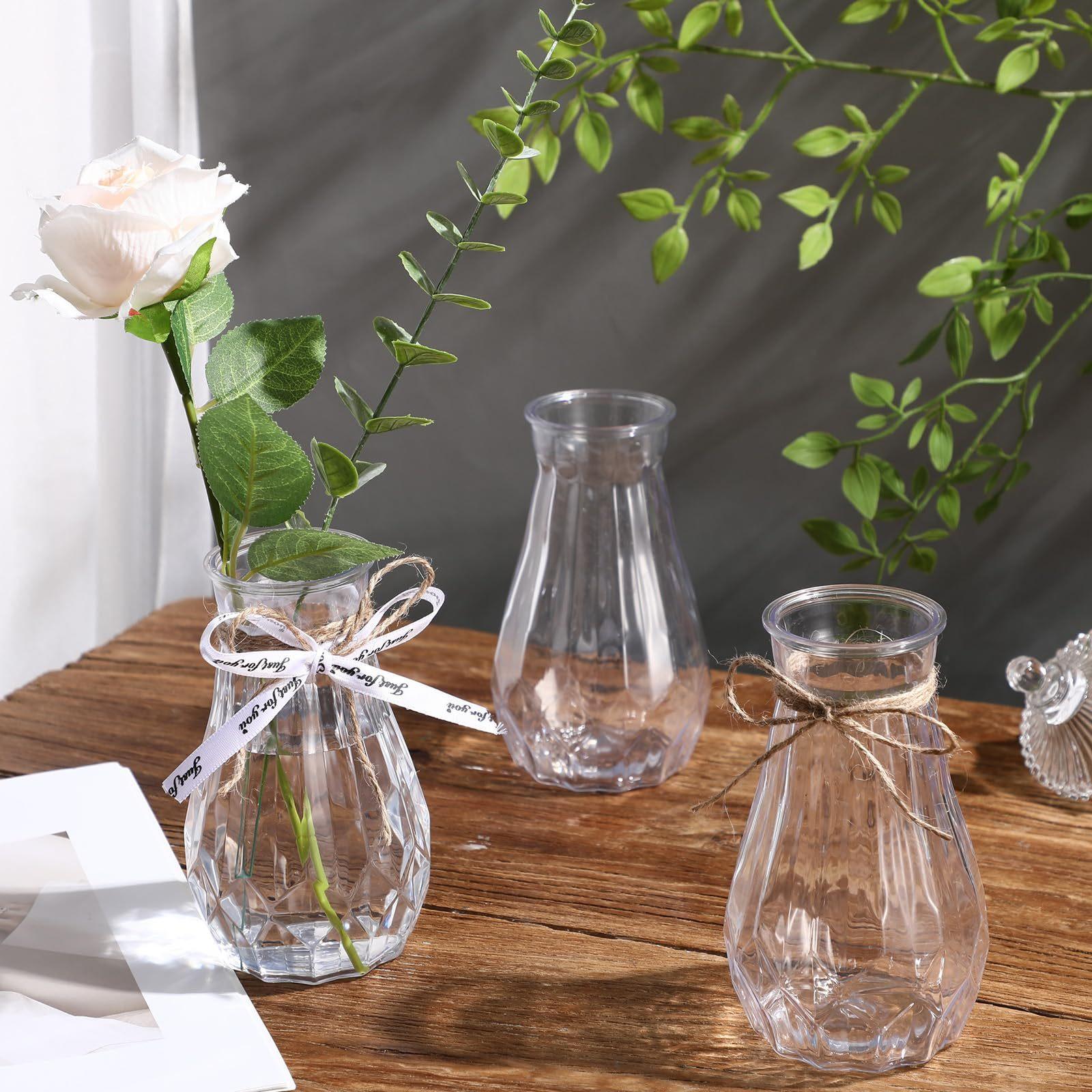 High quality diamond style plastic vase, transparent vase, suitable for table decoration, wedding, home, table decoration,