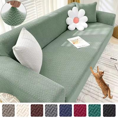 Sofabezug für Wohnzimmer Elastischer Dicker Jacquard Sofabezug für Sofa L-förmige Ecksofabezüge 1/2/3/4/5 Sitzer