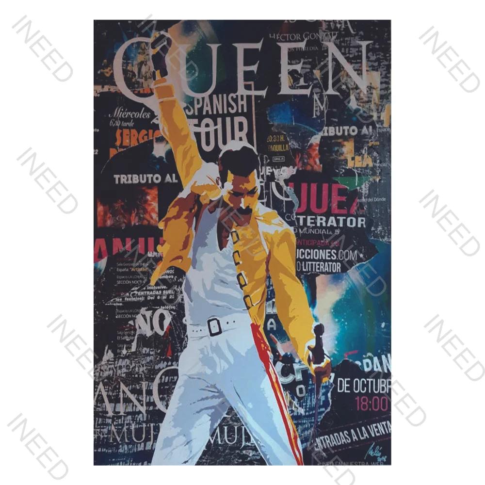 INEED Rétro Vintage Rock N Roll Groupe Panneau en Étain Affiche de Musique Plaque Décorative Plaque en Métal Pour Cave d'Homme Club Décor Mural Maison