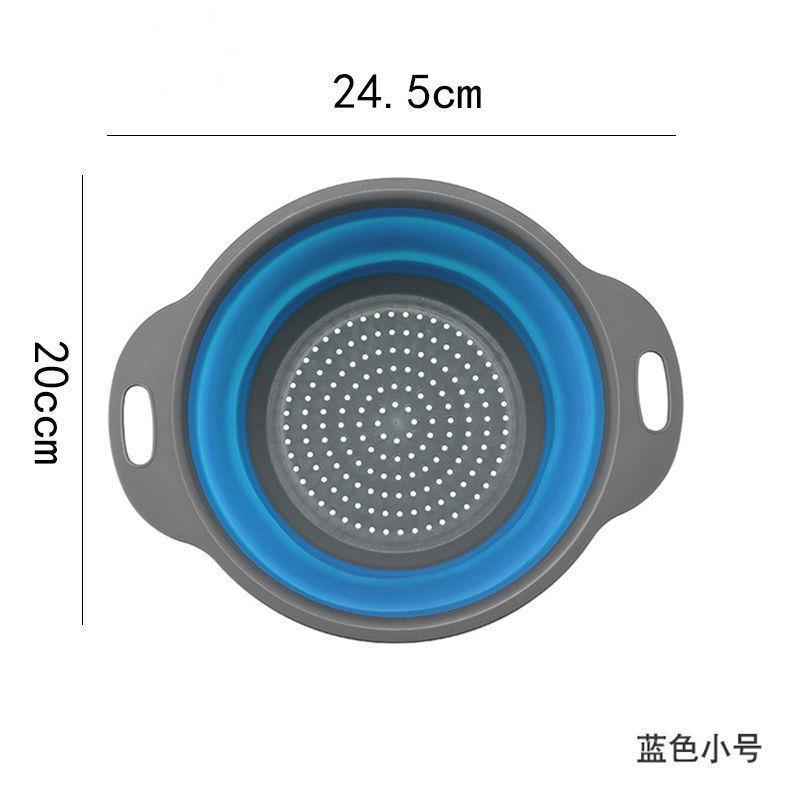 Collapsible Colander Strainer Basket Foldable Fruit Washing Basin Kitchen