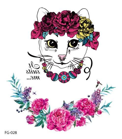 Frauen Blumen Temporäre Tattoo Aufkleber Wasserdicht Arm Körper Kunst Aufkleber Einweg Schmetterling Tatouage Temporaire