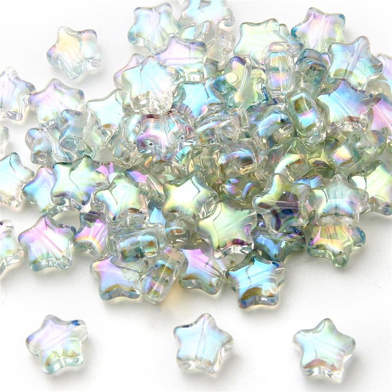 10-Piece Pentagram & Heart-Shaped Beads Set for DIY Necklaces & Bracelets