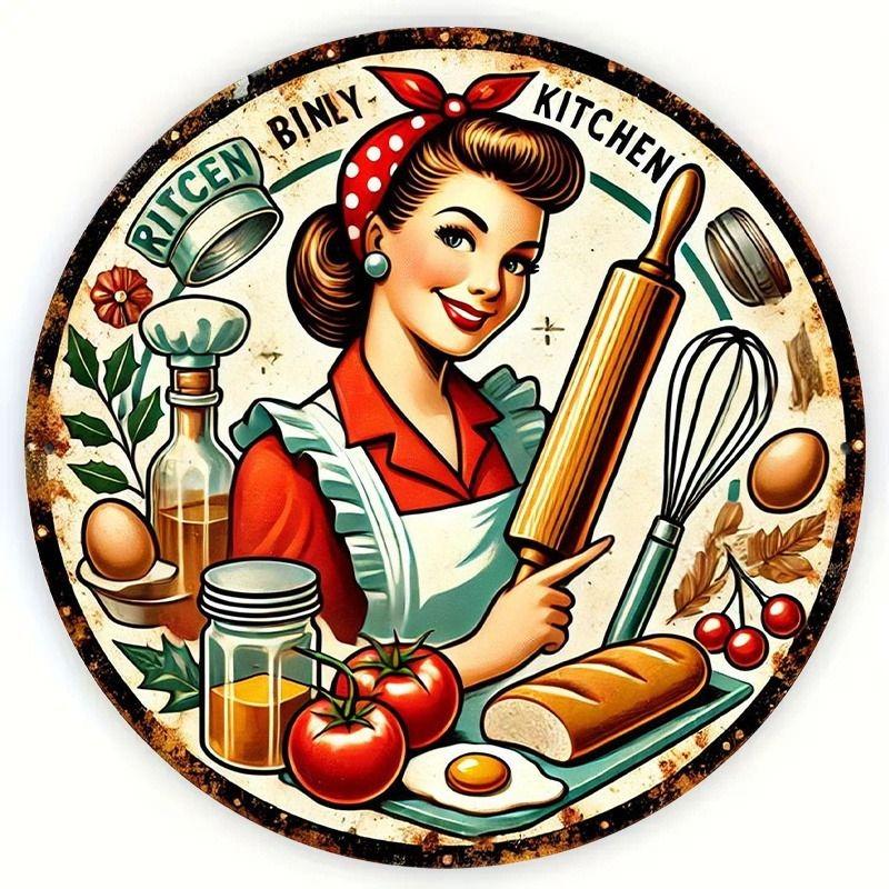 2D Flat Hanging Decorative Metal Sign Hand Painted Art